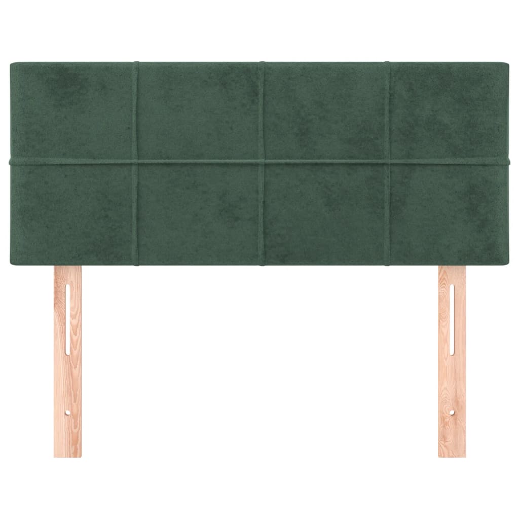 Cabeceira de cama veludo 100x5x78/88 cm verde-escuro