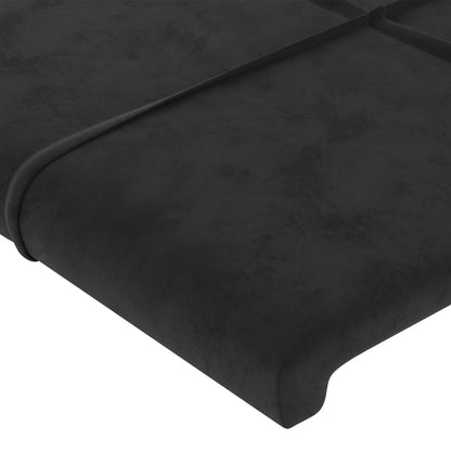 Cabeceira de cama 2 pcs veludo 72x5x78/88 cm preto