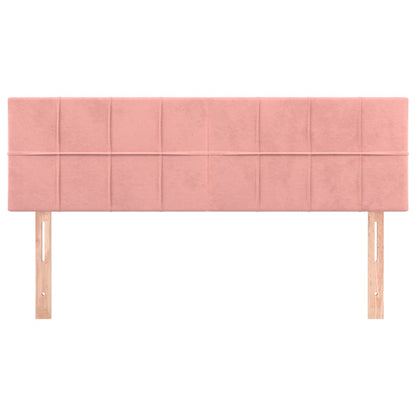 Cabeceira de cama 2 pcs veludo 72x5x78/88 cm rosa