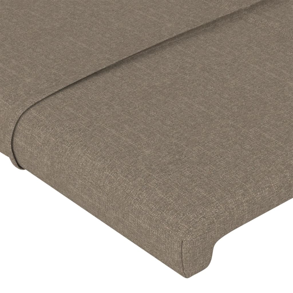 Cabeceira cama 2 pcs tecido 80x5x78/88 cm cinzento-acastanhado