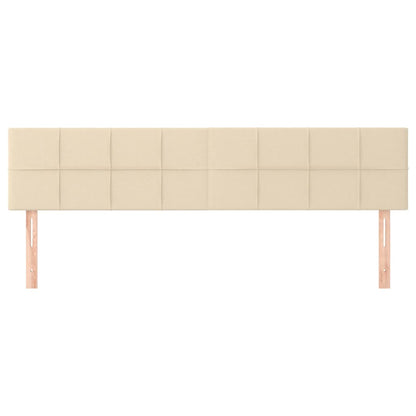 Cabeceira de cama 2 pcs tecido 90x5x78/88 cm creme