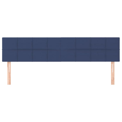 Cabeceira de cama 2 pcs tecido 90x5x78/88 cm azul