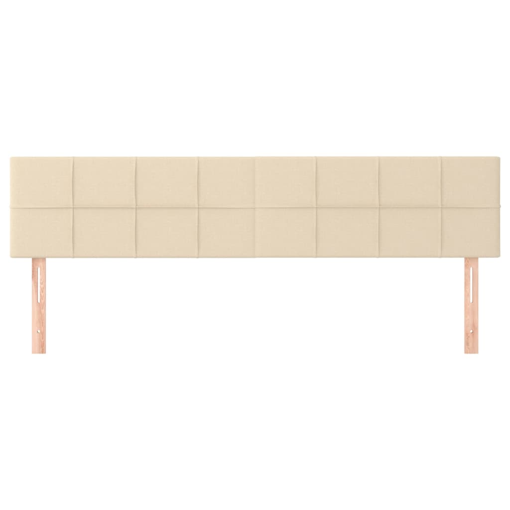 Cabeceira de cama 2 pcs tecido 100x5x78/88 cm creme