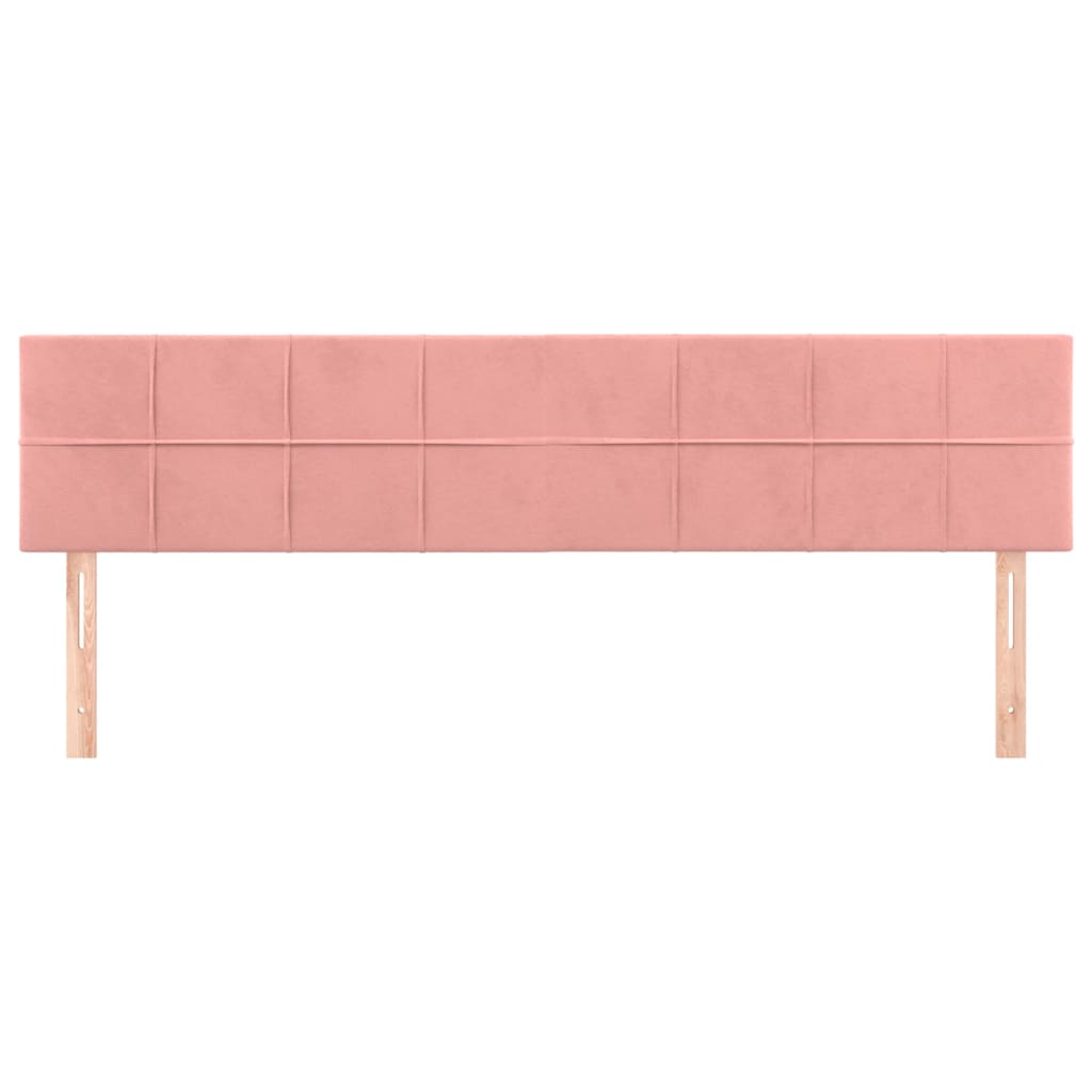 Cabeceira de cama 2 pcs veludo 100x5x78/88 cm rosa