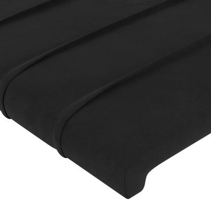 Cabeceira de cama veludo 80x5x78/88 cm preto