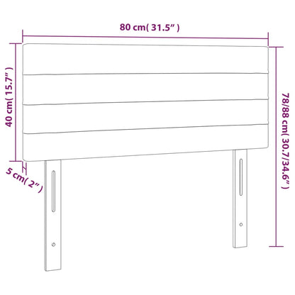 Cabeceira de cama veludo 80x5x78/88 cm preto