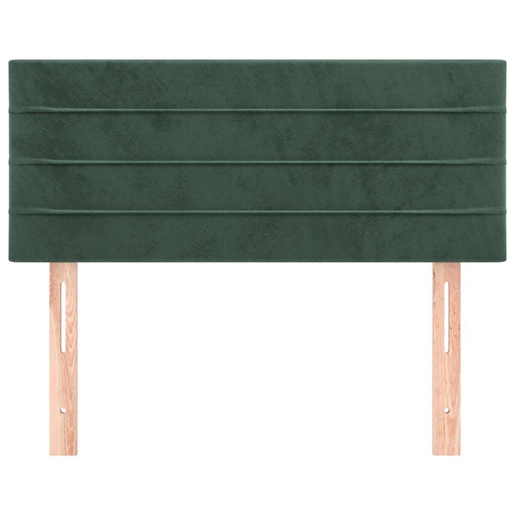 Cabeceira de cama veludo 90x5x78/88 cm verde-escuro