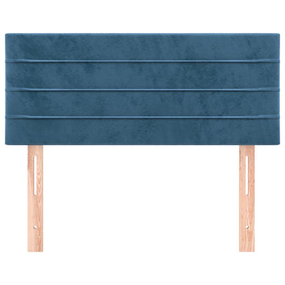 Cabeceira de cama veludo 90x5x78/88 cm azul-escuro