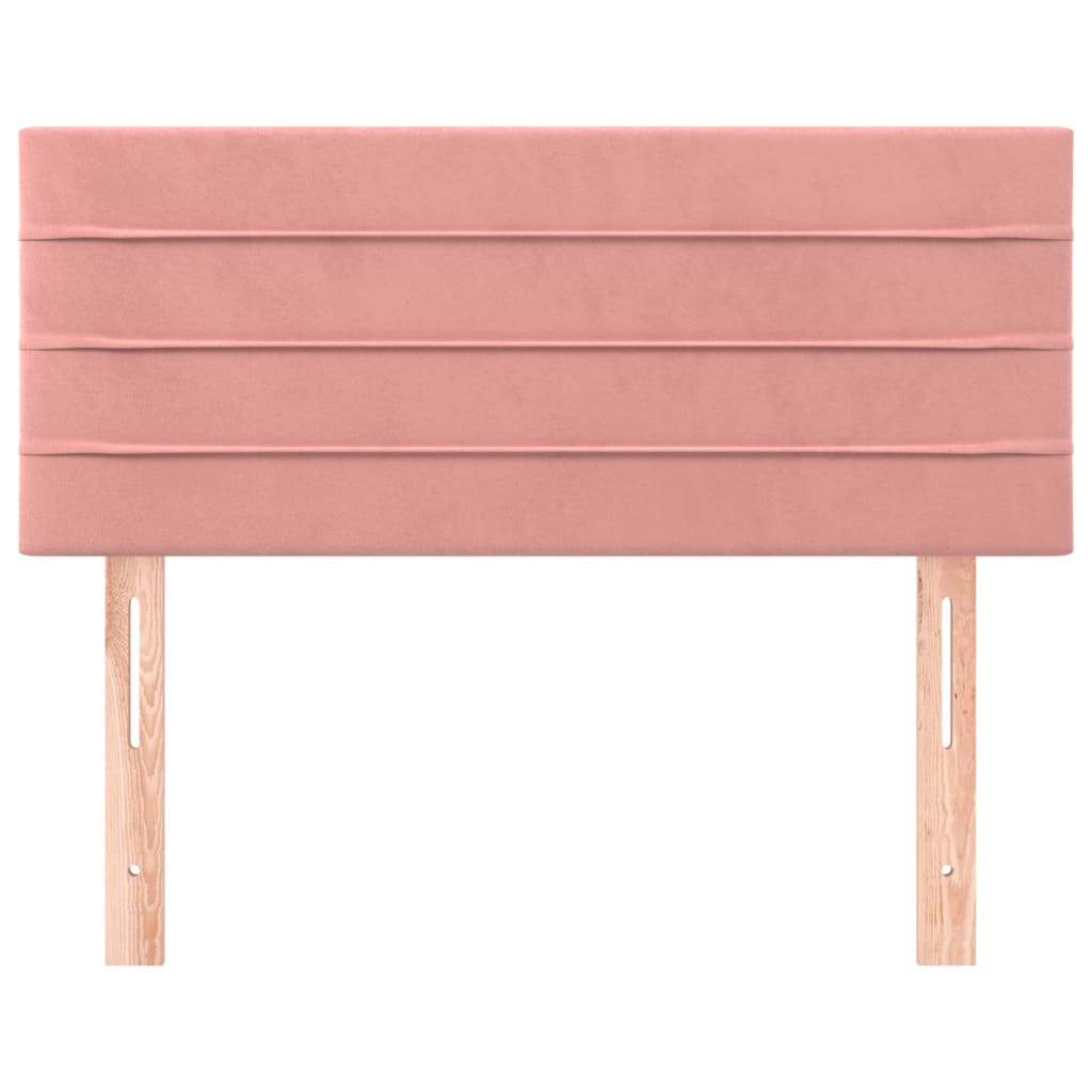 Cabeceira de cama veludo 90x5x78/88 cm rosa