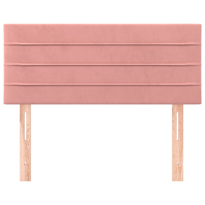 Cabeceira de cama veludo 90x5x78/88 cm rosa