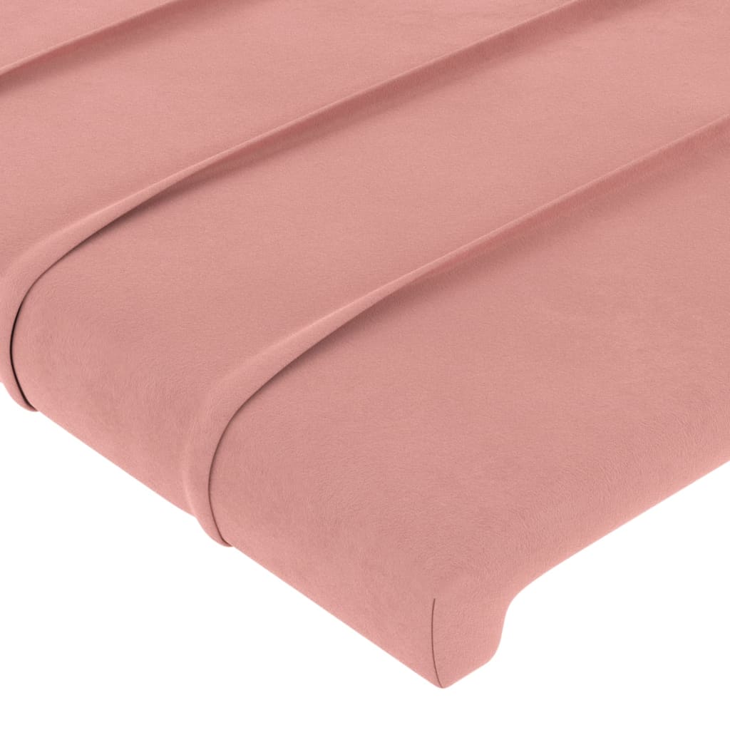 Cabeceira de cama veludo 90x5x78/88 cm rosa