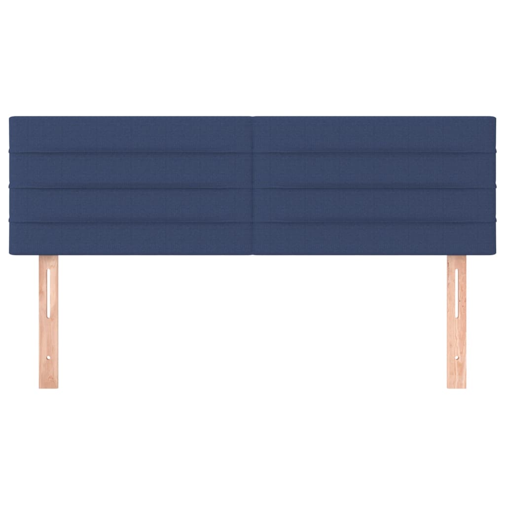 Cabeceira de cama 2 pcs tecido 72x5x78/88 cm azul