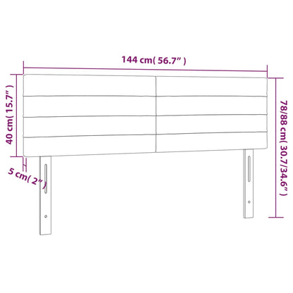 Cabeceira de cama 2 pcs tecido 72x5x78/88 cm azul