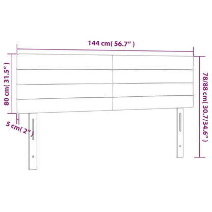 Cabeceira de cama 2 pcs veludo 72x5x78/88 cm cinzento-claro