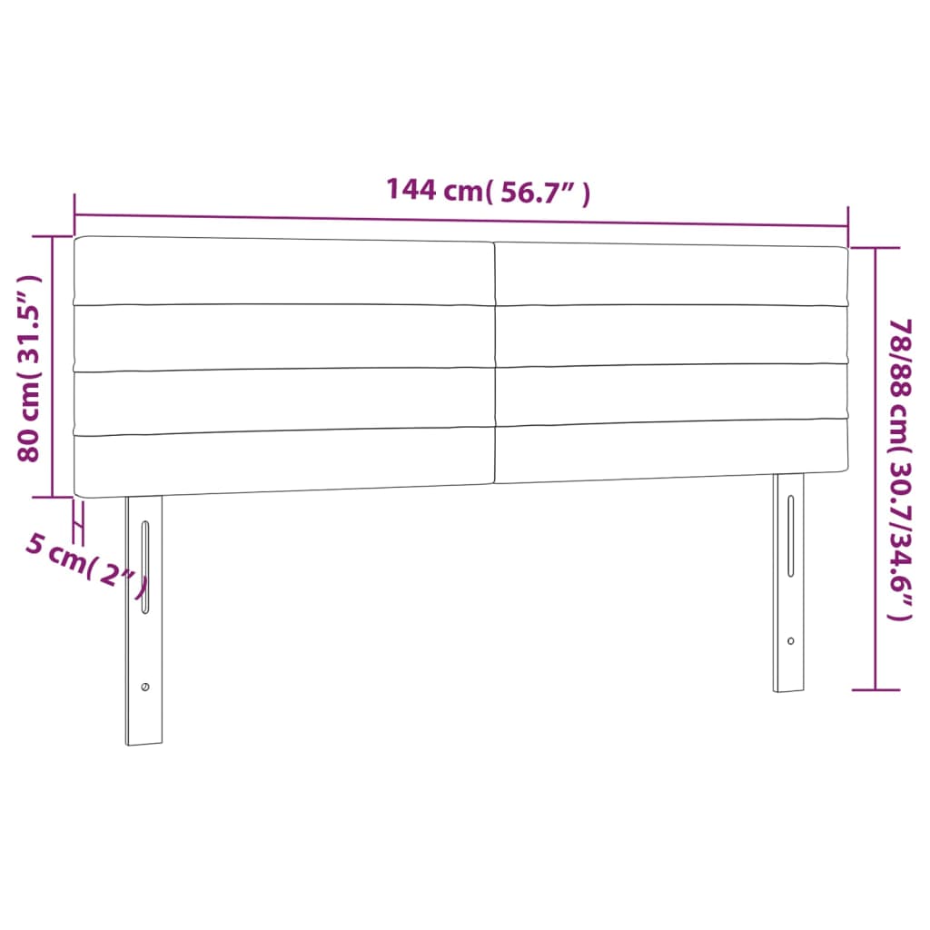 Cabeceira de cama 2 pcs veludo 72x5x78/88 cm cinzento-escuro