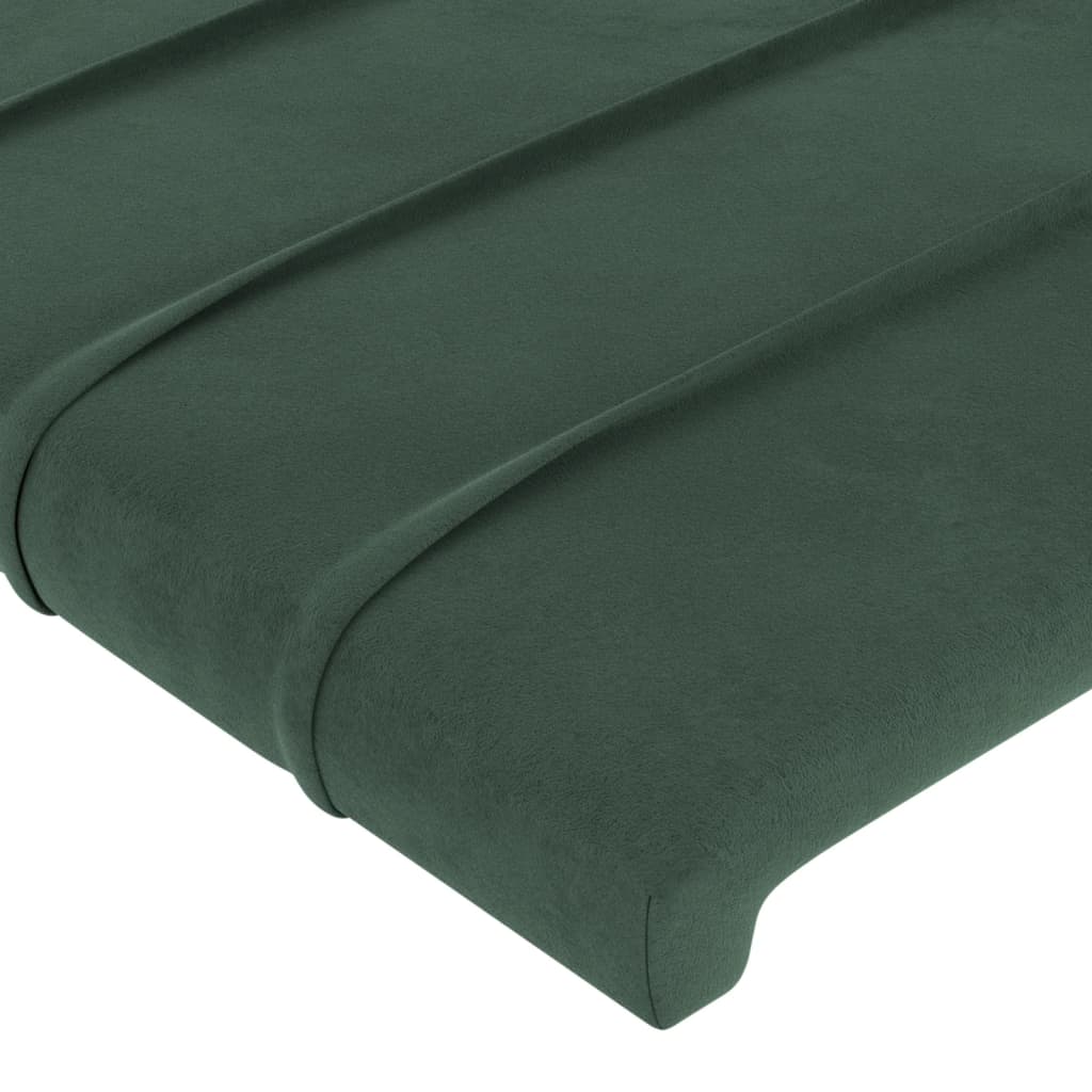 Cabeceira de cama 2 pcs veludo 80x5x78/88 cm verde-escuro