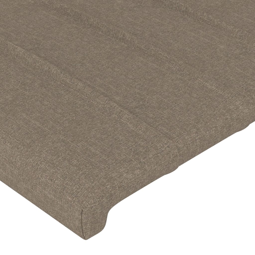 Cabeceira de cama tecido 80x5x78/88 cm cinzento-acastanhado