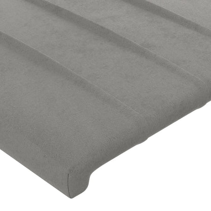 Cabeceira de cama veludo 80x5x78/88 cm cinzento-claro