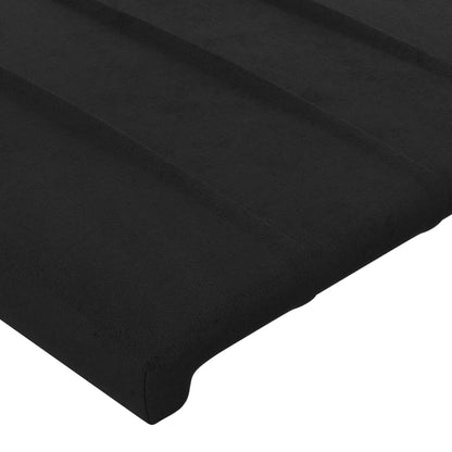 Cabeceira de cama veludo 80x5x78/88 cm preto