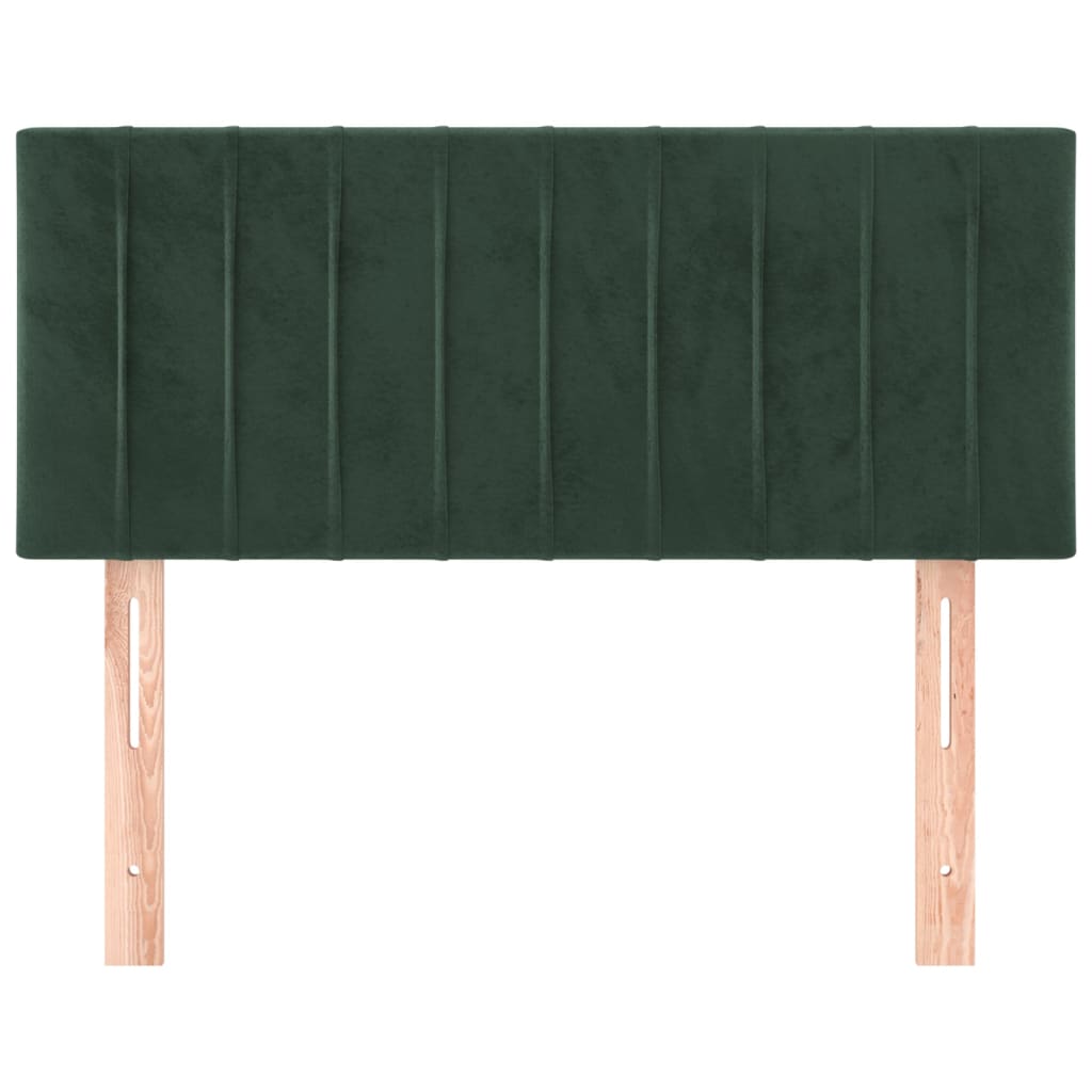 Cabeceira de cama veludo 80x5x78/88 cm verde-escuro