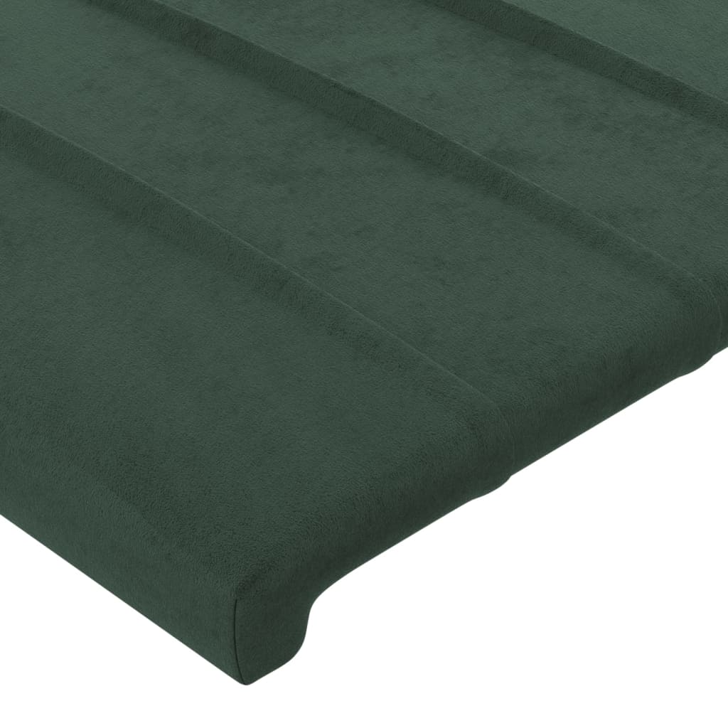 Cabeceira de cama veludo 80x5x78/88 cm verde-escuro