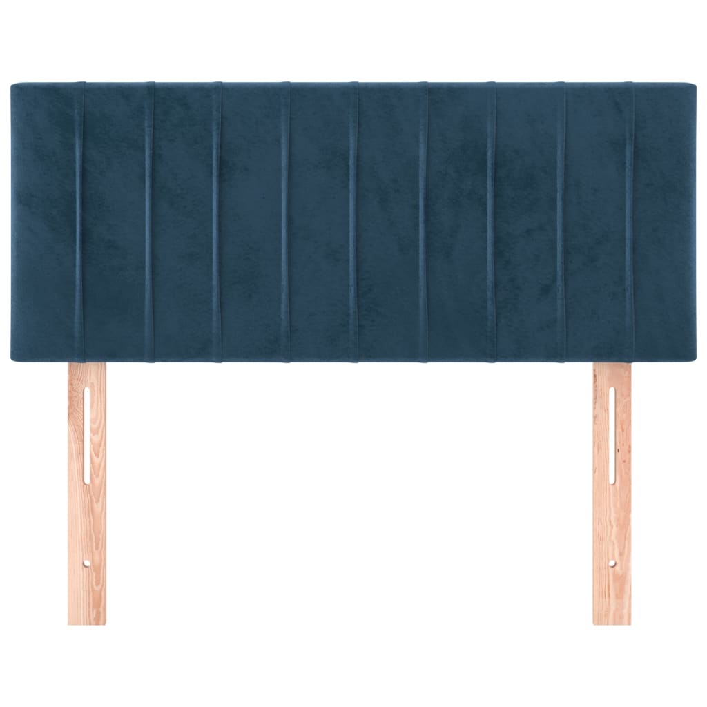 Cabeceira de cama veludo 80x5x78/88 cm azul