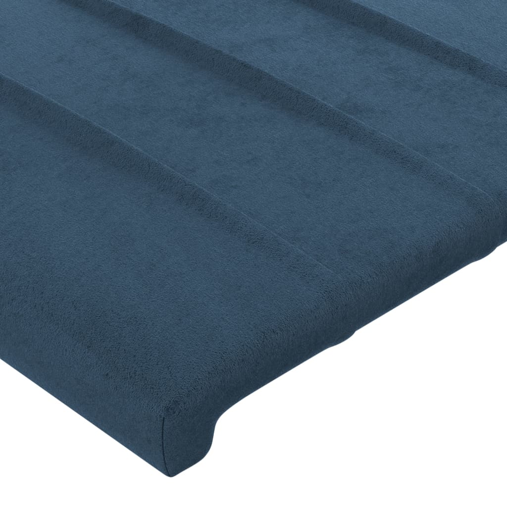 Cabeceira de cama veludo 80x5x78/88 cm azul