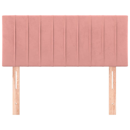 Cabeceira de cama veludo 80x5x78/88 cm rosa