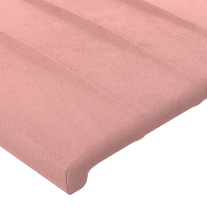 Cabeceira de cama veludo 80x5x78/88 cm rosa