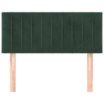 Cabeceira de cama veludo 90x5x78/88 cm verde-escuro