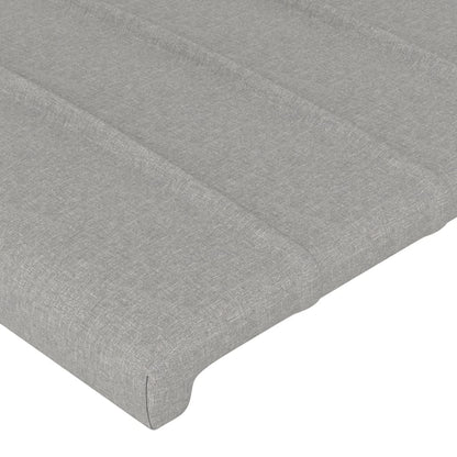 Cabeceira de cama tecido 100x5x78/88 cm cinzento-claro