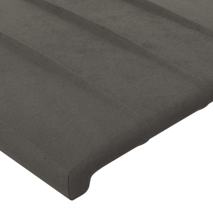 Cabeceira de cama veludo 100x5x78/88 cm cinzento-escuro