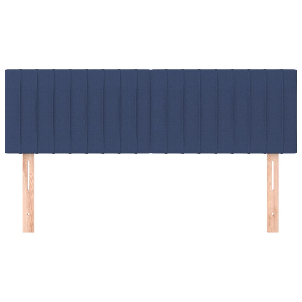 Cabeceira de cama 2 pcs tecido 72x5x78/88 cm azul