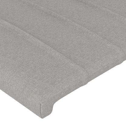 Cabeceira de cama 2 pcs tecido 90x5x78/88 cm cinzento-claro