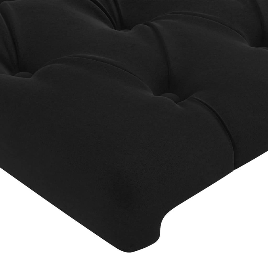 Cabeceira de Cama Paris em Veludo de 80 cm - Preto - Design Moderno