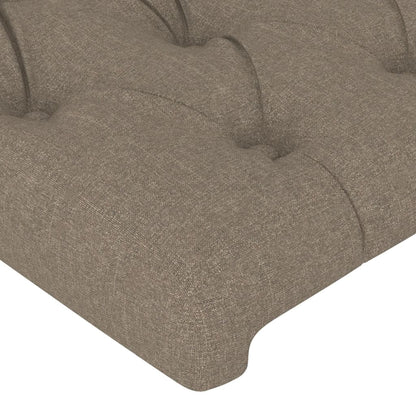 Cabeceira de cama tecido 100x7x78/88 cm cinzento-acastanhado