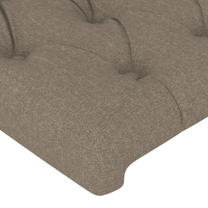 Cabeceira cama 2 pcs tecido 80x7x78/88 cm cinzento-acastanhado