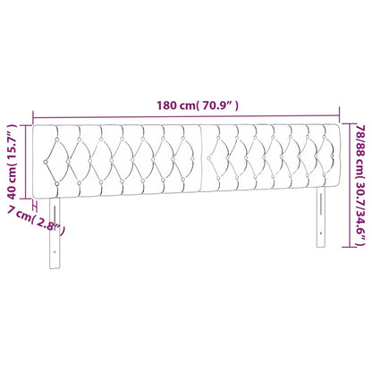 Cabeceira de cama 2 pcs veludo 90x7x78/88 cm cinzento-escuro