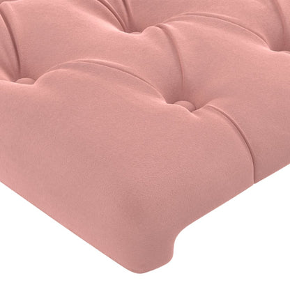 Cabeceira de cama 2 pcs veludo 90x7x78/88 cm rosa