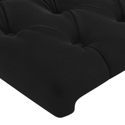 Cabeceira de Cama Paris em Veludo de 200 cm - Preto - Design Moderno