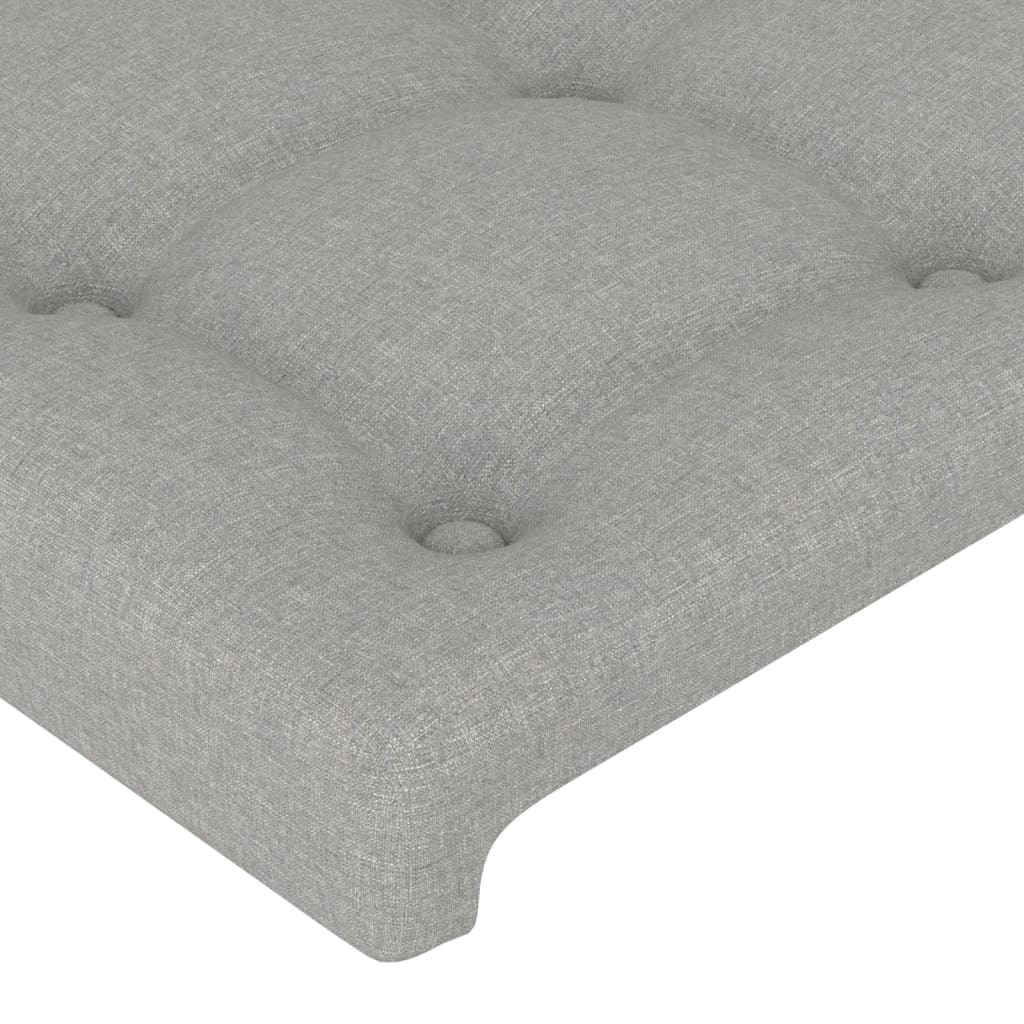 Cabeceira de cama tecido 80x5x78/88 cm cinzento-claro