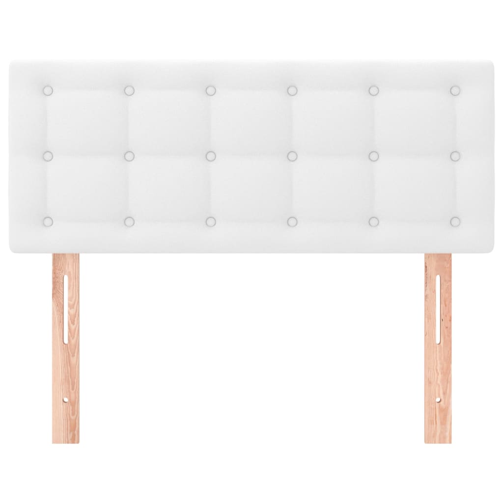 Cabeceira de cama couro artificial 80x5x78/88 cm branco