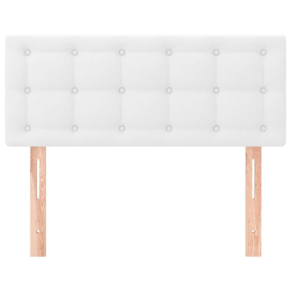 Cabeceira de cama couro artificial 80x5x78/88 cm branco