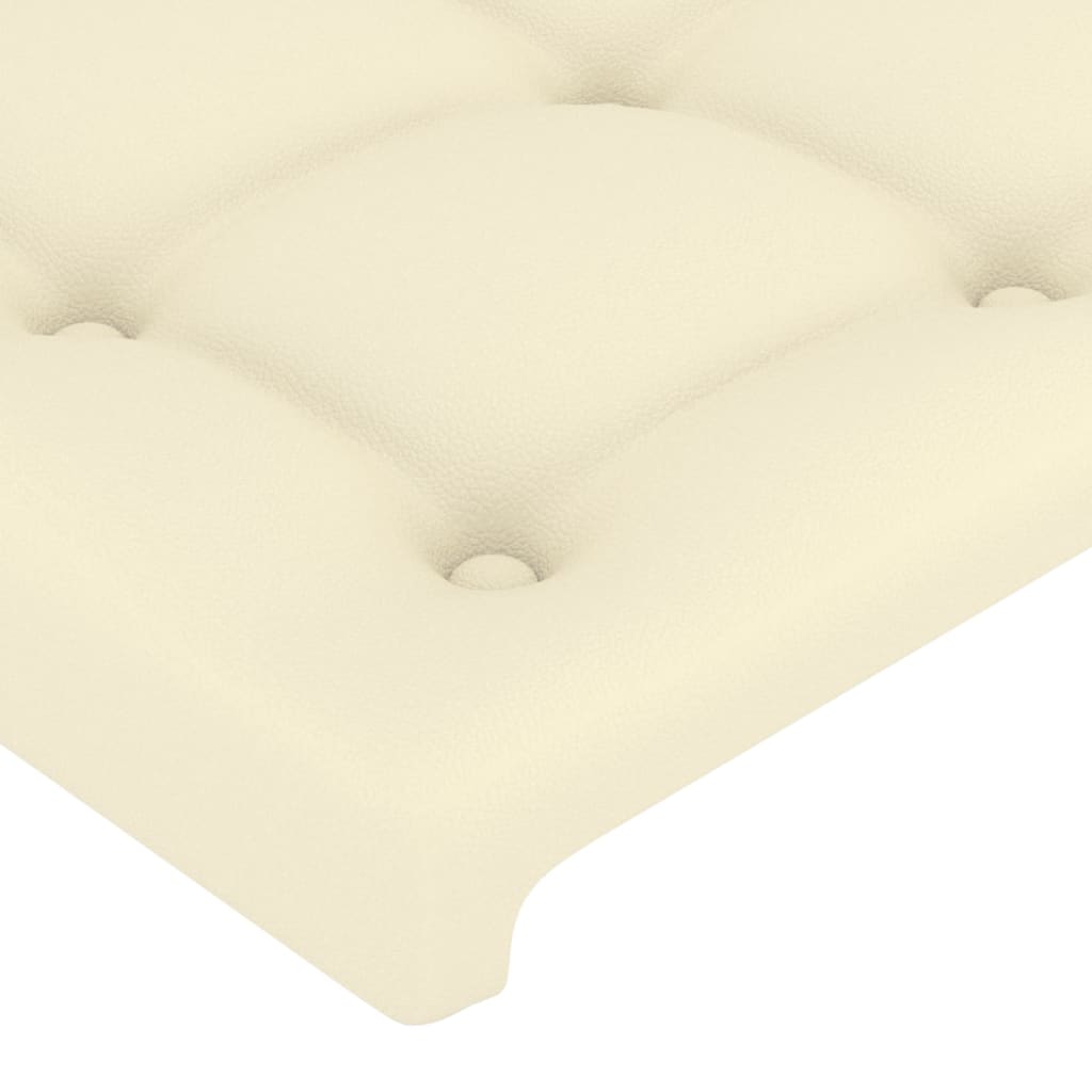 Cabeceira de couro artificial tecido 80x5x78/88 cm creme