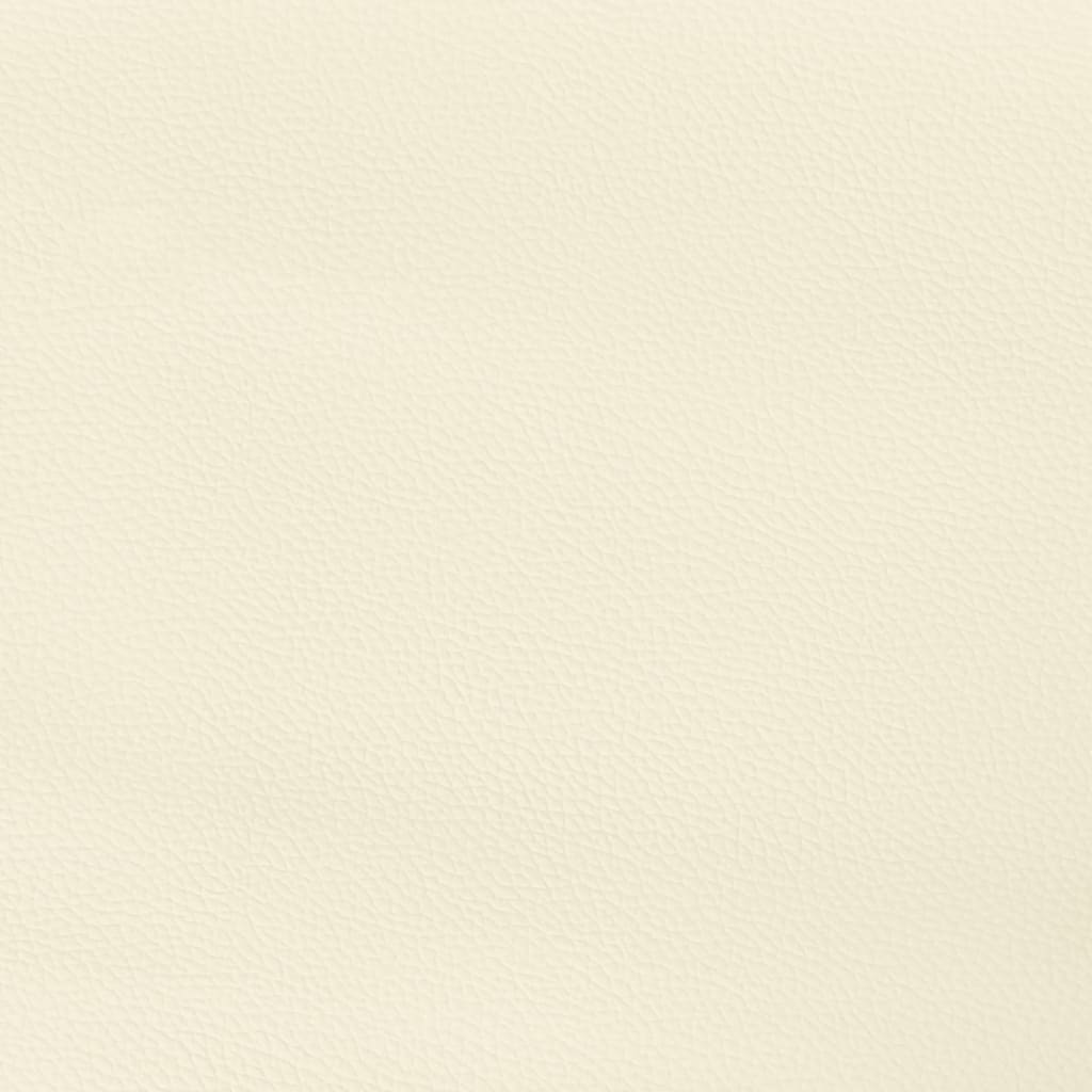 Cabeceira de couro artificial tecido 80x5x78/88 cm creme