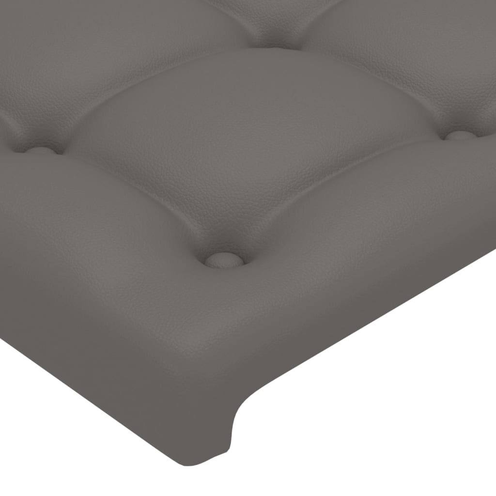 Cabeceira de cama couro artificial 80x5x78/88 cm cinzento