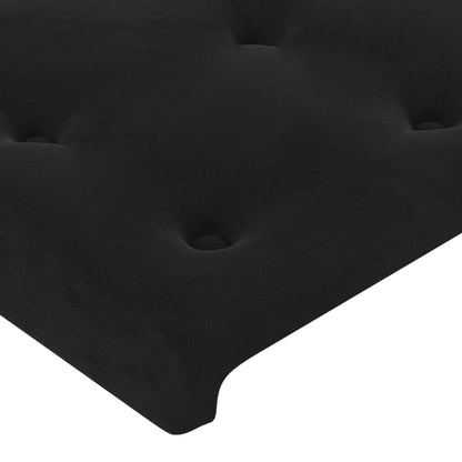 Cabeceira de cama veludo 80x5x78/88 cm preto