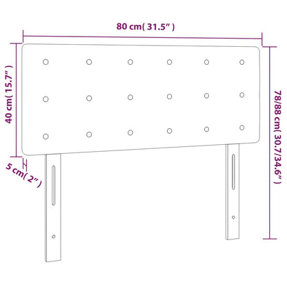 Cabeceira de cama veludo 80x5x78/88 cm preto