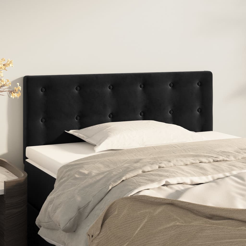 Cabeceira de cama veludo 80x5x78/88 cm preto