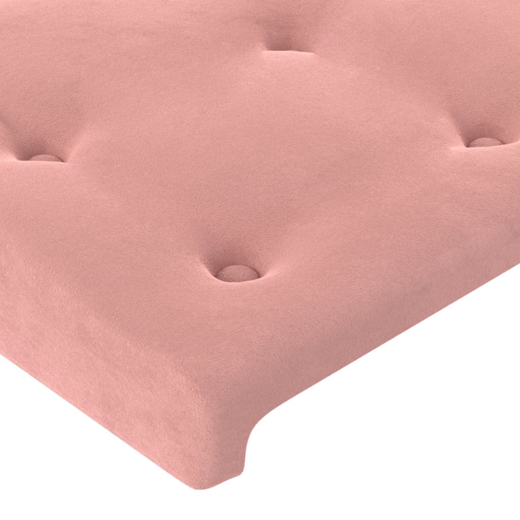 Cabeceira de cama veludo 80x5x78/88 cm rosa